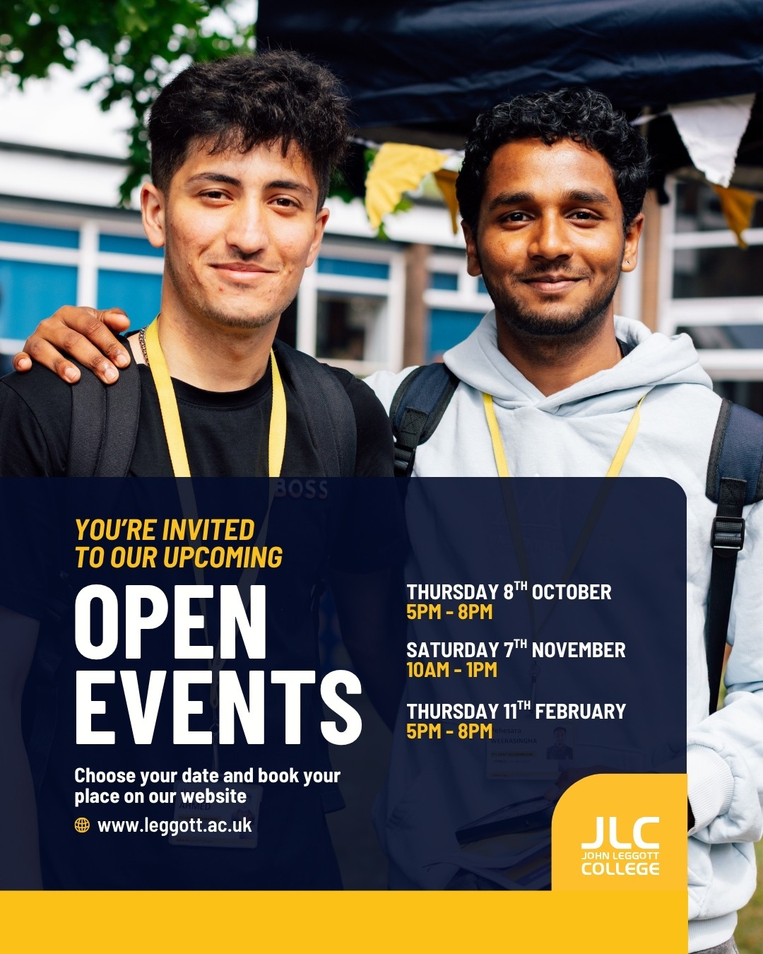 John Leggott College Open Event
